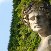 Statue in the front garden of the Orangery.