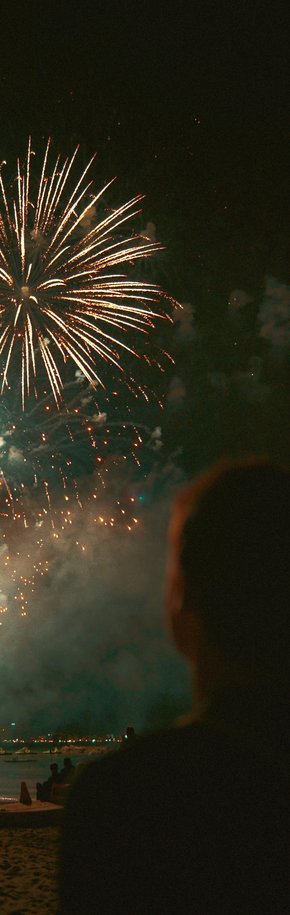 Das obligatorische Saison Abschlußfeuerwerk in Cattolica