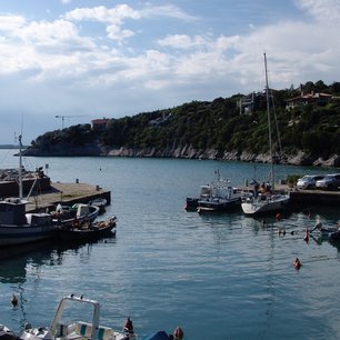 Blick auf die Mole von Duino